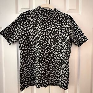 Michael Kors Monochrome Patterned Button Down Shirt